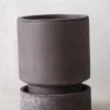 PLANT Hoff krukke, raw grey + raw grey underskål, gulvkrukke Best