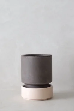 PLANT Hoff krukke, raw grey + rosa underskål Clearance