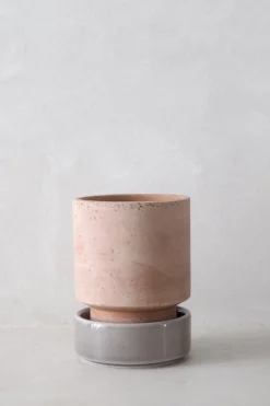 PLANT Hoff krukke, raw rosa + grå underskål New