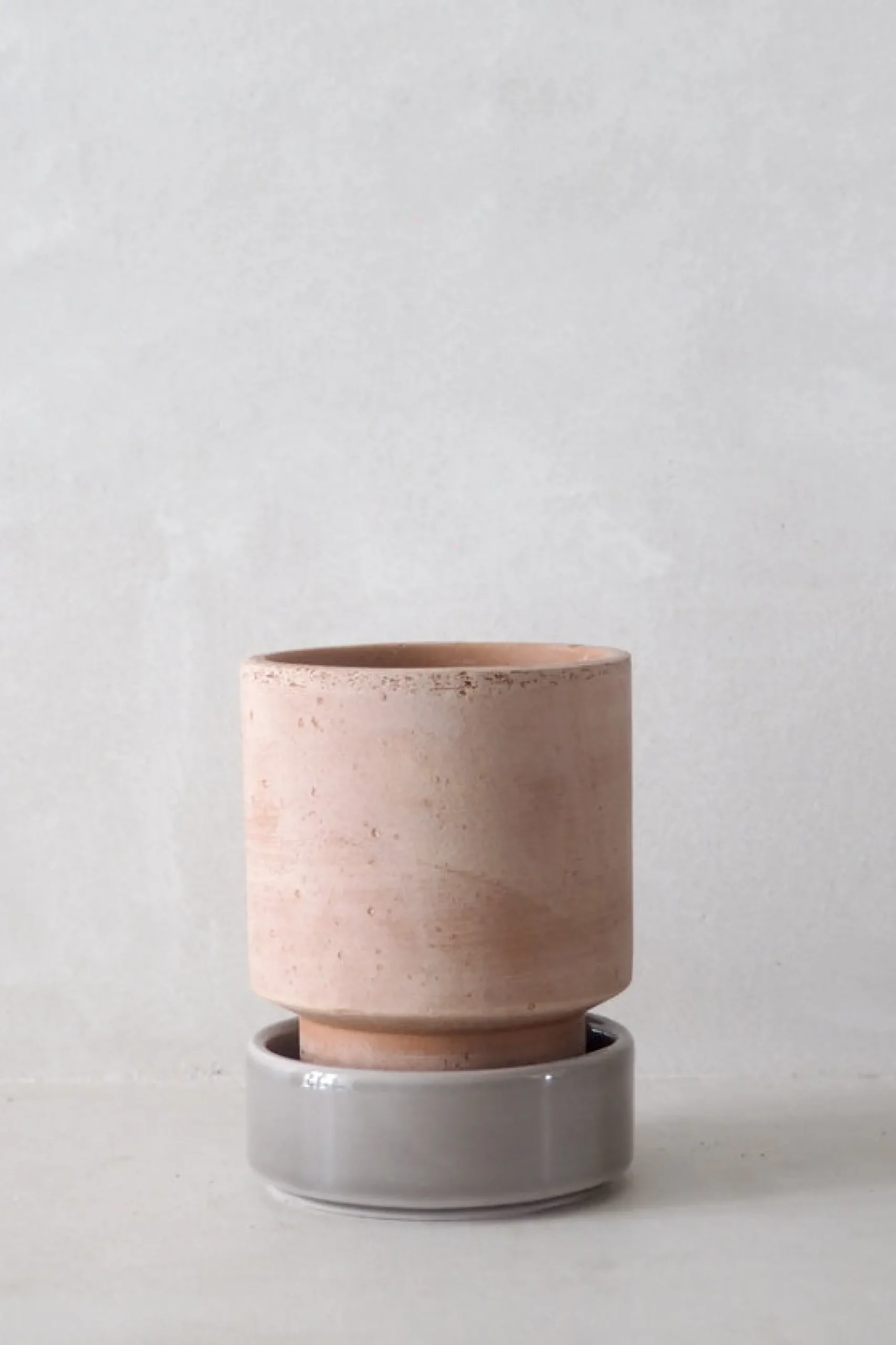 PLANT Hoff krukke, raw rosa + grå underskål New
