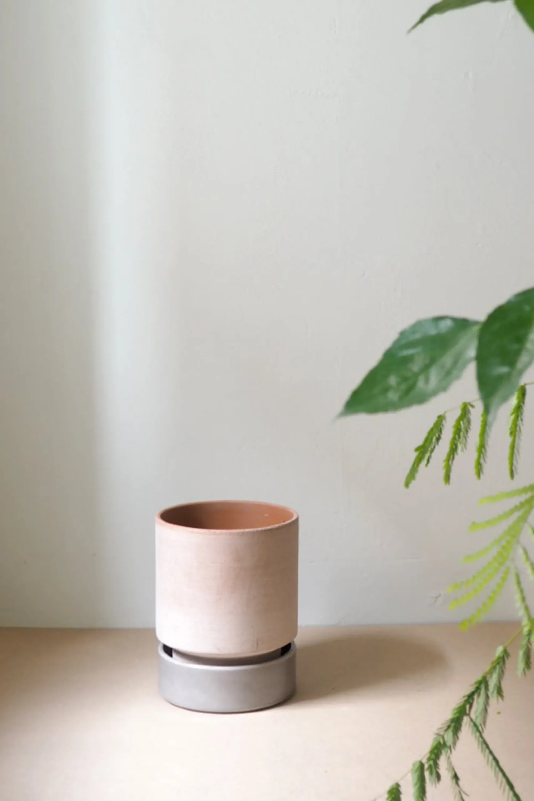 PLANT Hoff krukke, raw rosa + grå underskål New